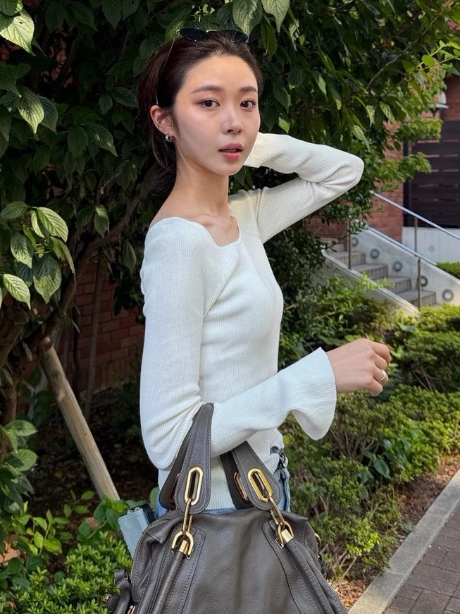 【可水洗】2way兩穿式絲混紡羅紋針織上衣 FWNT264062