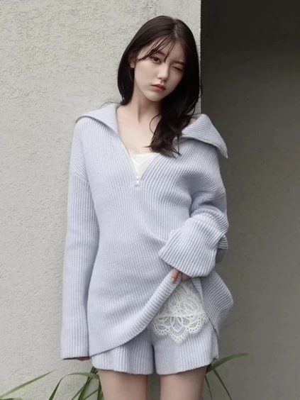 半拉鍊針織上衣 FWNT264149