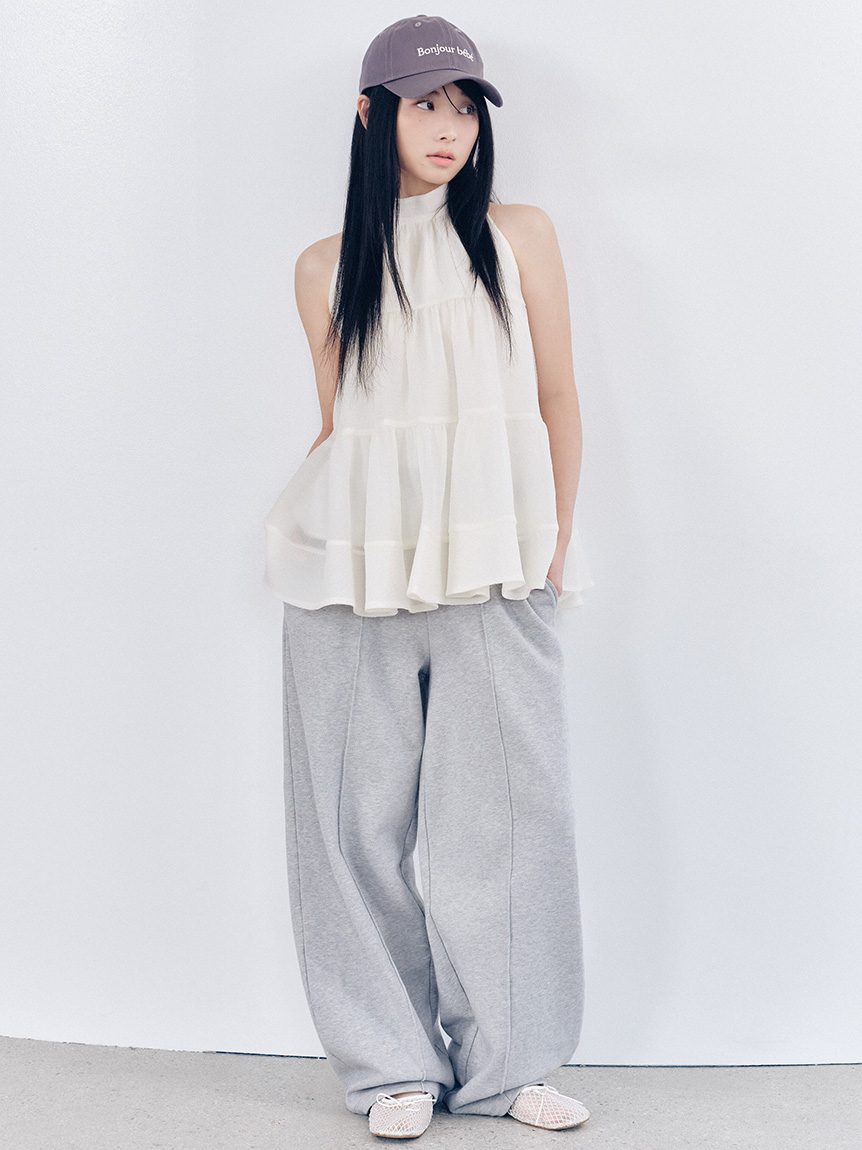 附腰帶設計休閒長褲 LWCP261114