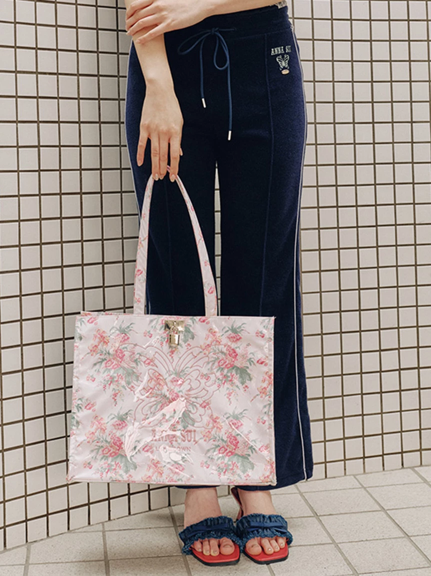 【LILY BROWN×ANNA SUI】側邊條紋毛圈布長褲 LWCP264051