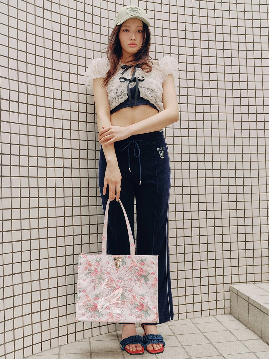【LILY BROWN×ANNA SUI】側邊條紋毛圈布長褲 LWCP264051