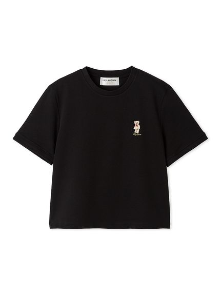 Lily Bear刺繡T恤 LWCT252061-BLK