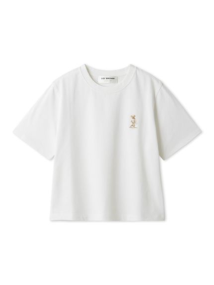 Lily Bear T恤（兔子毛絨玩具圖案）LWCT252064-WHT