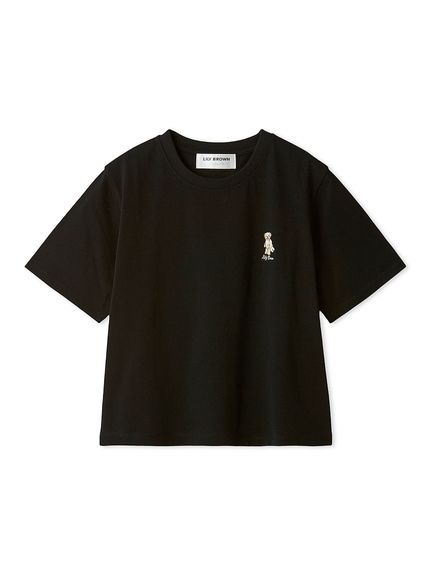 Lily Bear T恤（兔子毛絨玩具圖案）LWCT252064-BLK