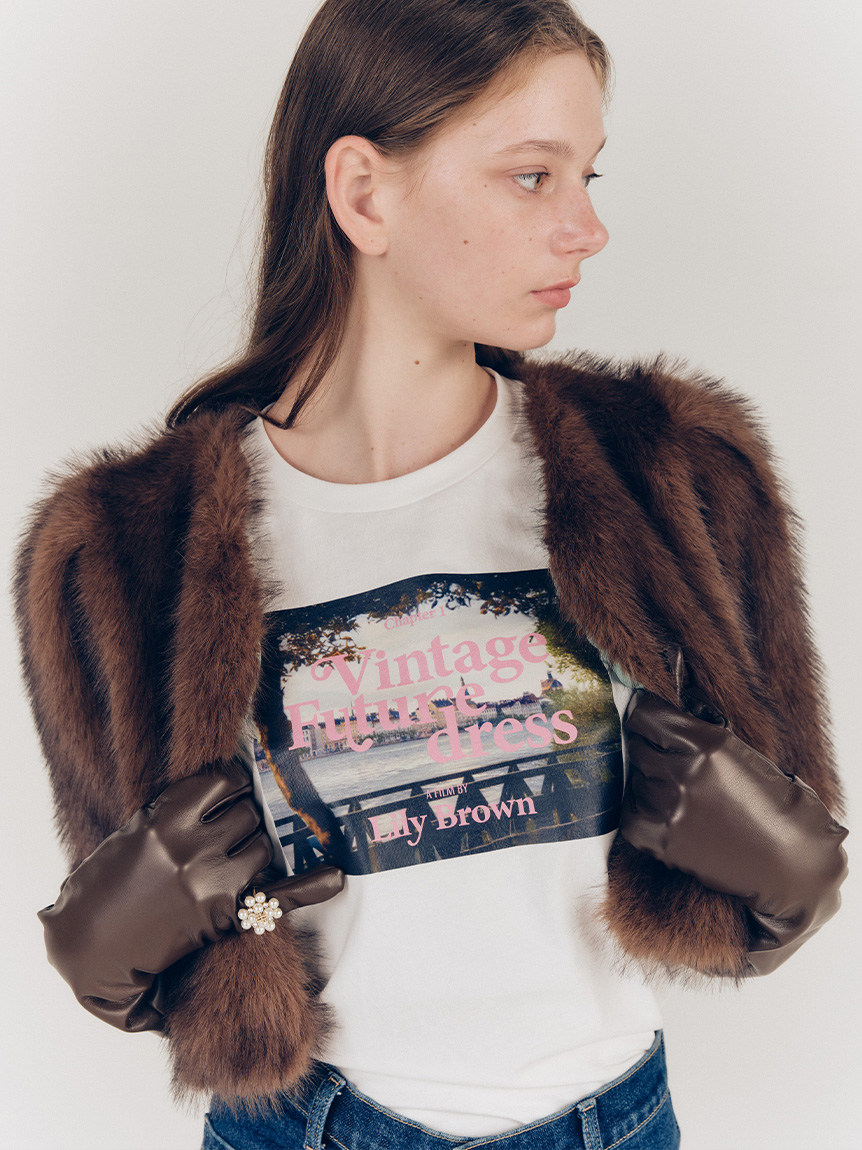 復古電影圖案T-shirt LWCT255009