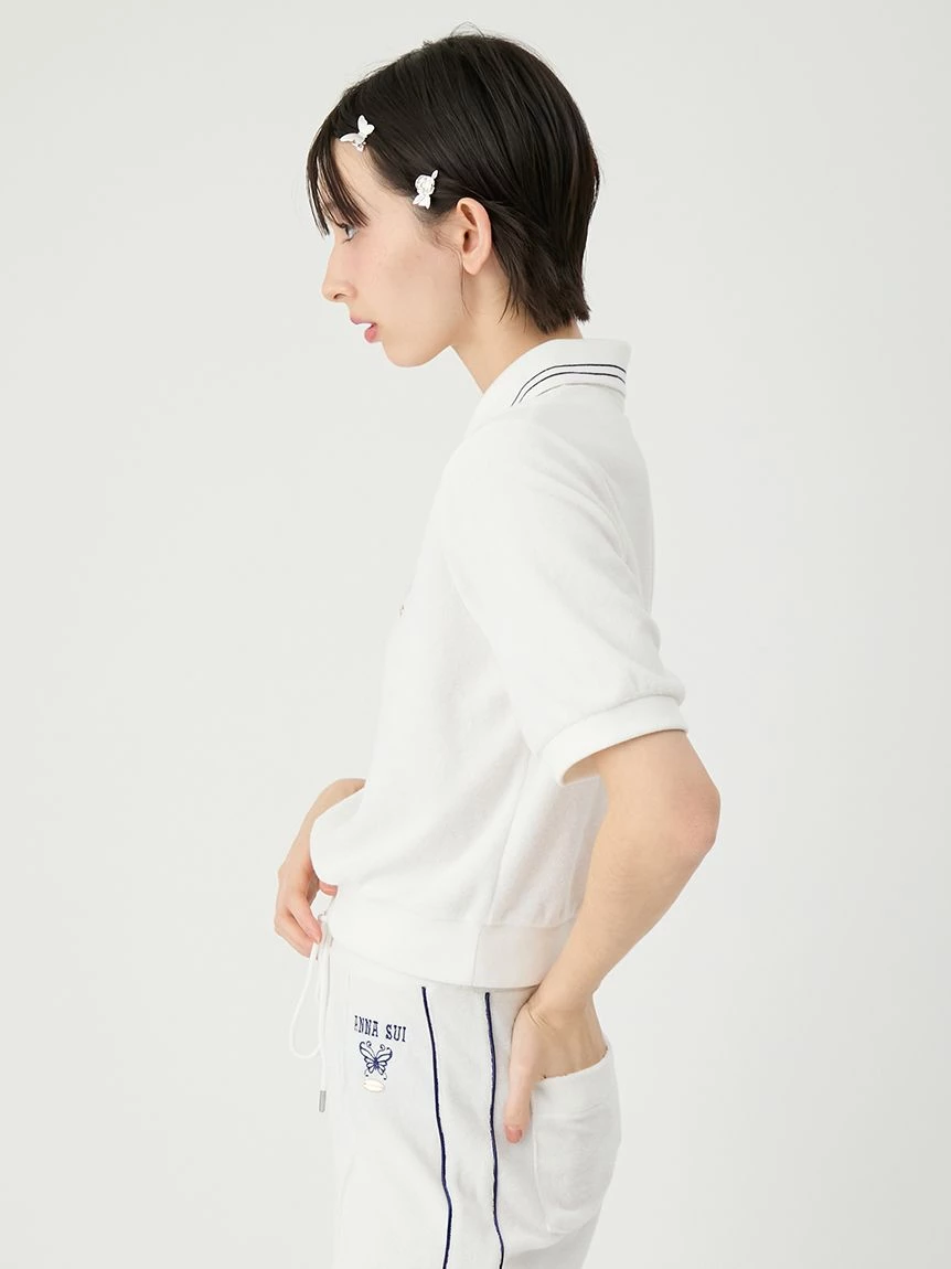 【LILY BROWN×ANNA SUI】毛圈布POLO領上衣 LWCT264050