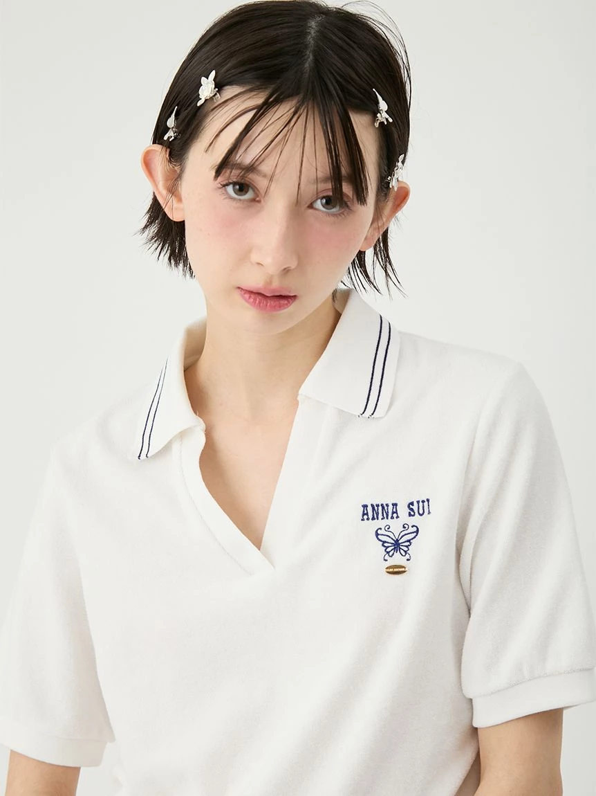 【LILY BROWN×ANNA SUI】毛圈布POLO領上衣 LWCT264050