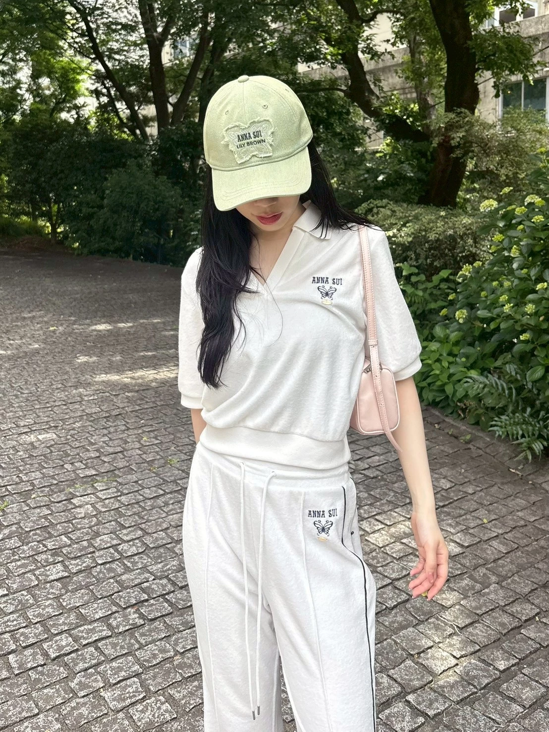 【LILY BROWN×ANNA SUI】毛圈布POLO領上衣 LWCT264050
