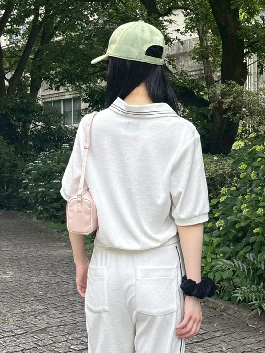 【LILY BROWN×ANNA SUI】毛圈布POLO領上衣 LWCT264050