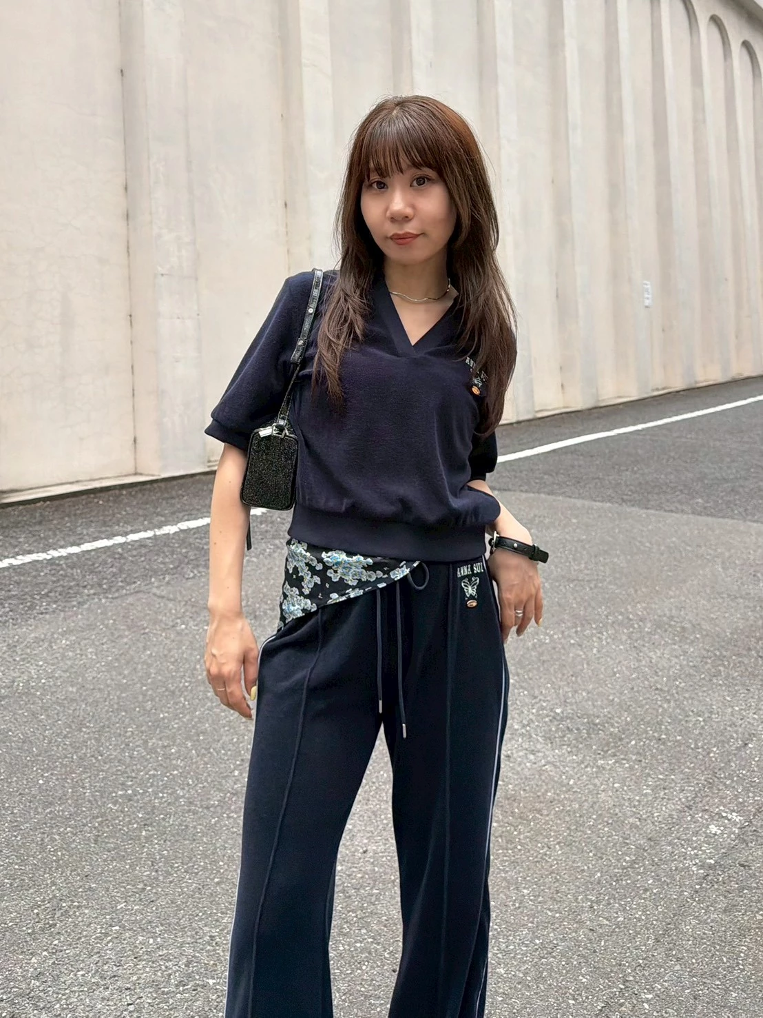 【LILY BROWN×ANNA SUI】毛圈布POLO領上衣 LWCT264050