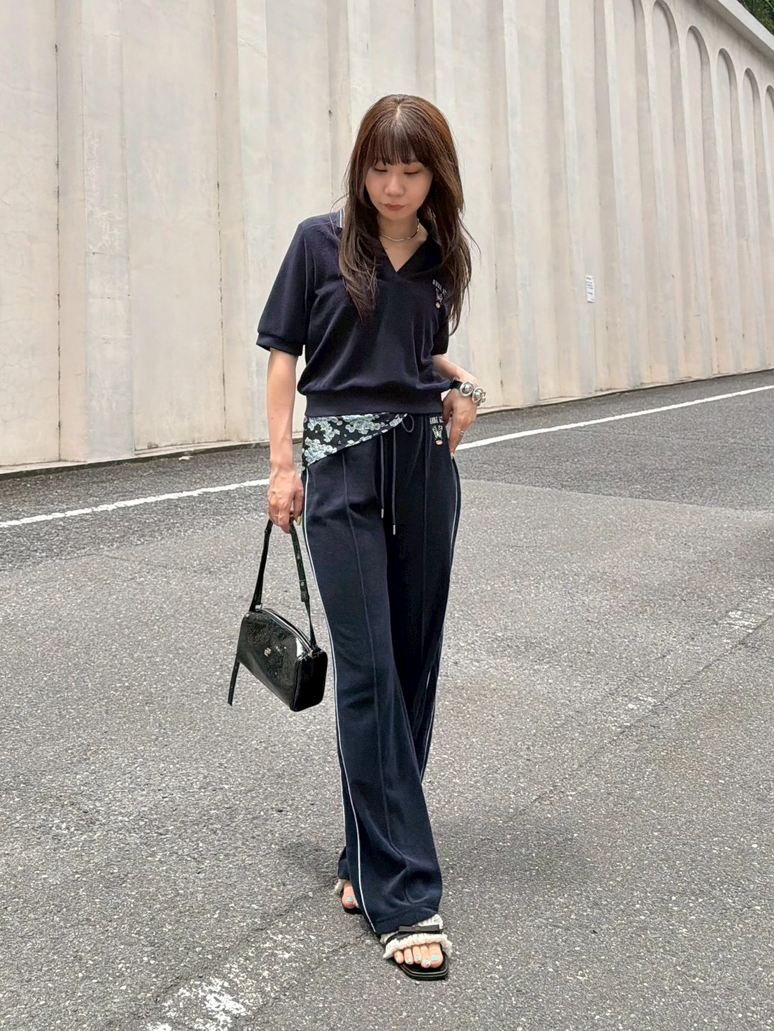 【LILY BROWN×ANNA SUI】毛圈布POLO領上衣 LWCT264050