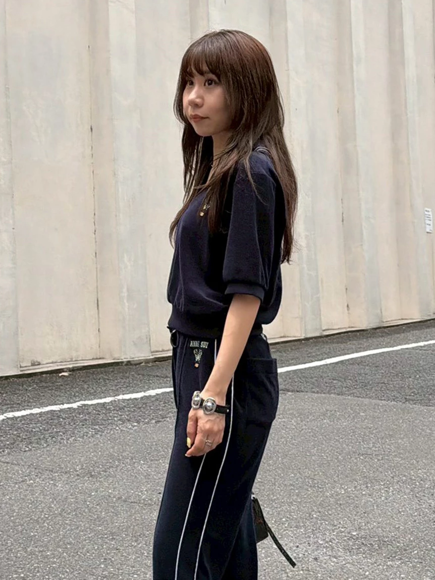 【LILY BROWN×ANNA SUI】毛圈布POLO領上衣 LWCT264050
