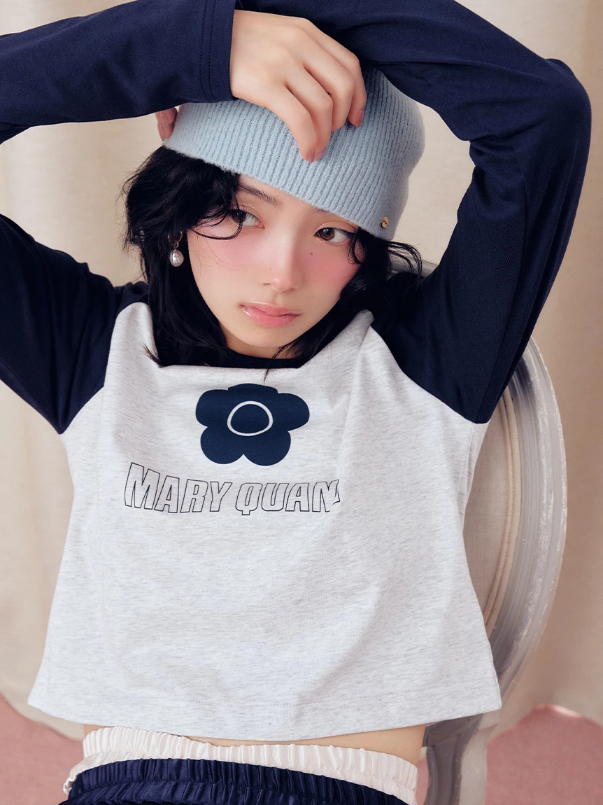 【LILY BROWN×MARY QUANT】雛菊印花拉格蘭長袖T-shirt LWCT264107