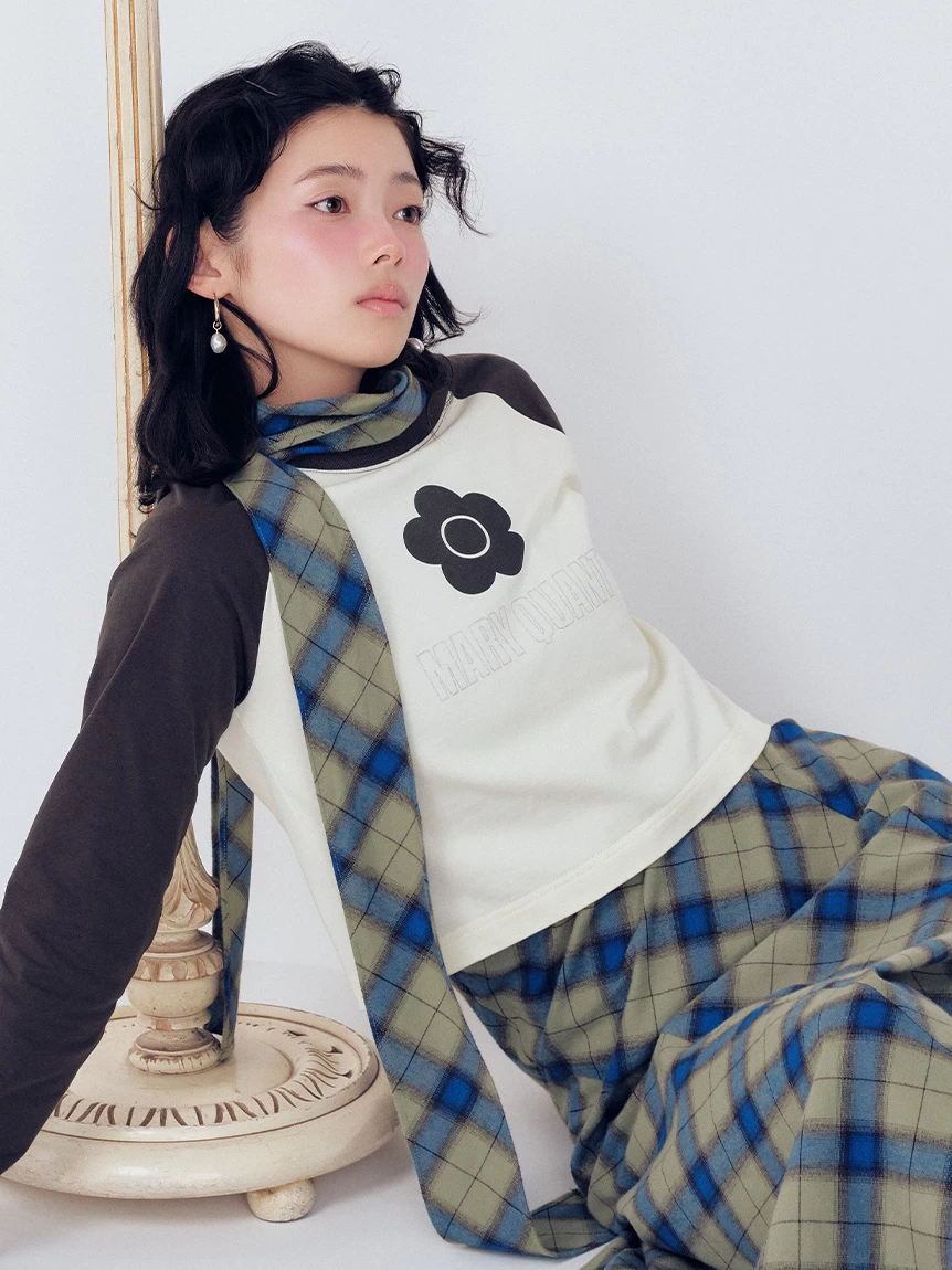 【LILY BROWN×MARY QUANT】雛菊印花拉格蘭長袖T-shirt LWCT264107