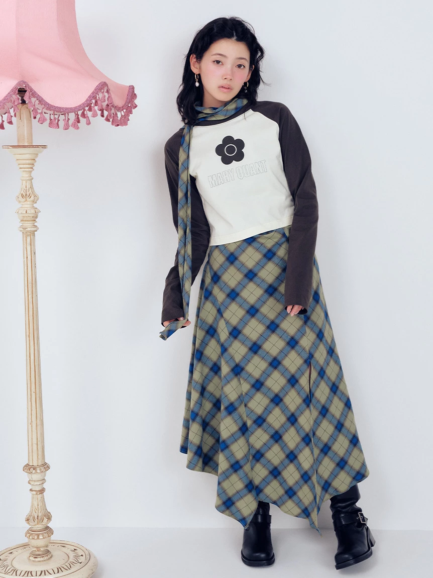 【LILY BROWN×MARY QUANT】雛菊印花拉格蘭長袖T-shirt LWCT264107