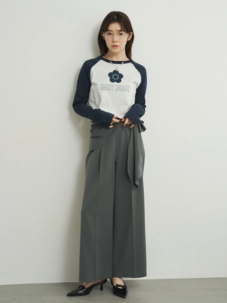 【LILY BROWN×MARY QUANT】雛菊印花拉格蘭長袖T-shirt LWCT264107