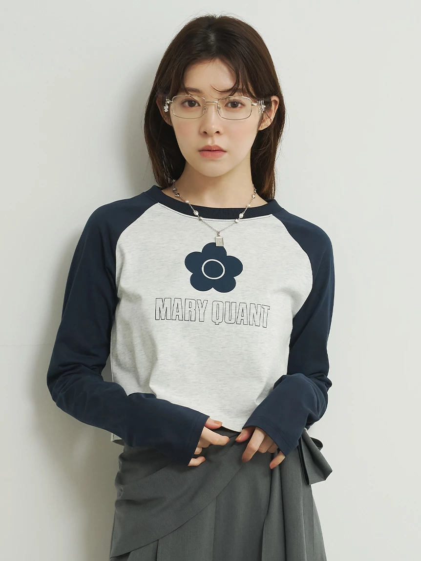 【LILY BROWN×MARY QUANT】雛菊印花拉格蘭長袖T-shirt LWCT264107