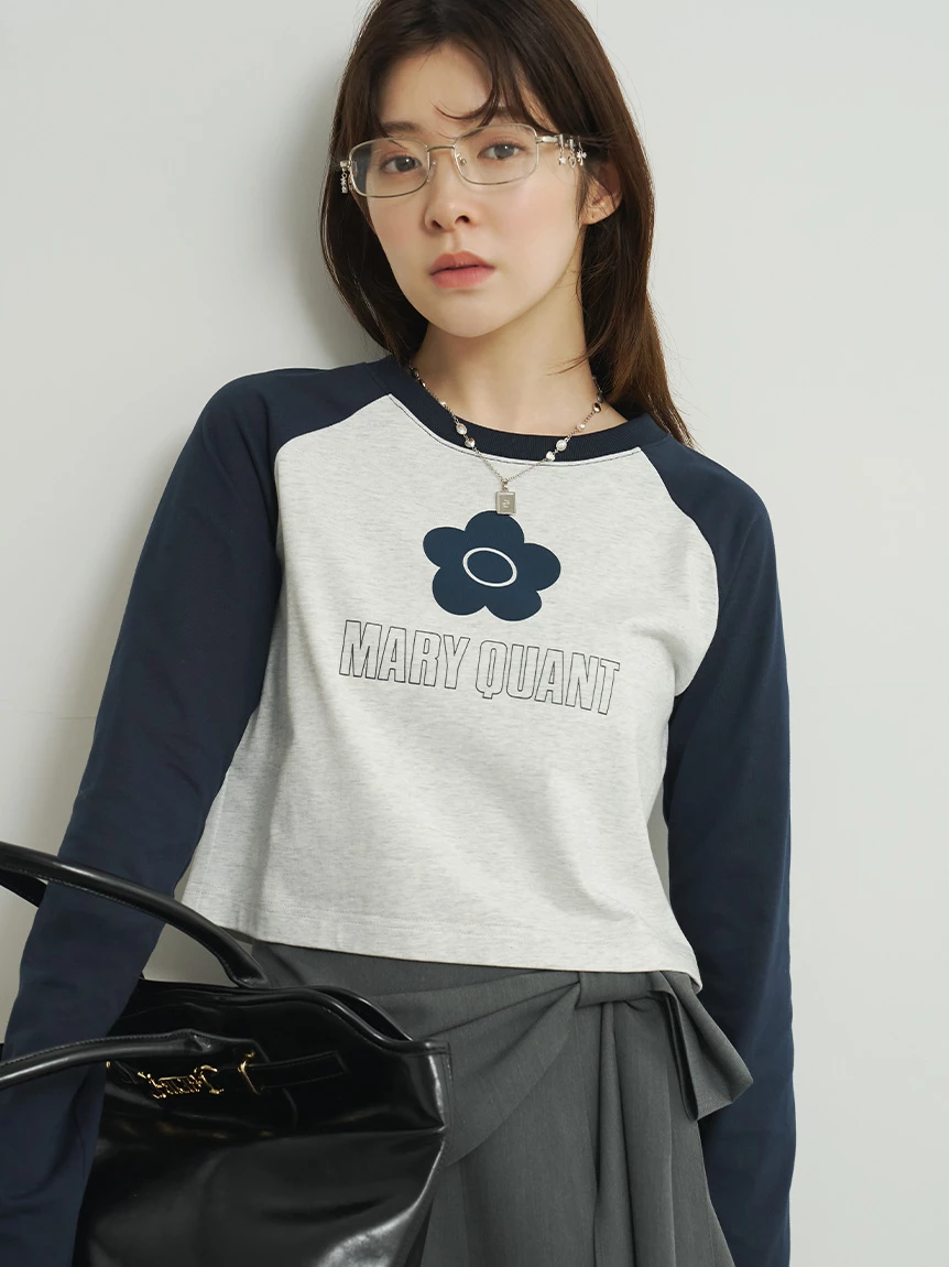 【LILY BROWN×MARY QUANT】雛菊印花拉格蘭長袖T-shirt LWCT264107