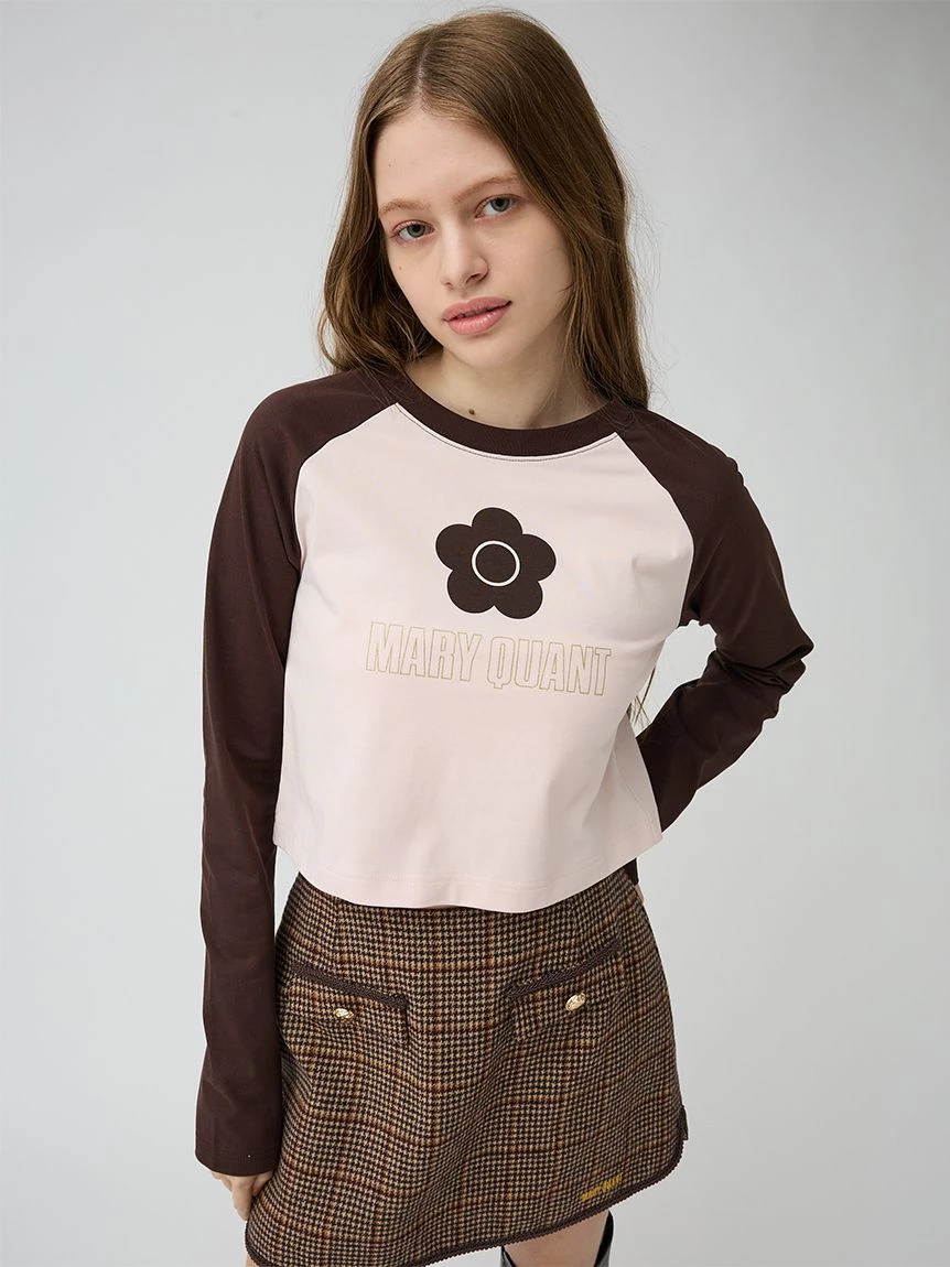 【LILY BROWN×MARY QUANT】雛菊印花拉格蘭長袖T-shirt LWCT264107
