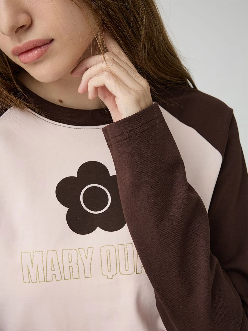 【LILY BROWN×MARY QUANT】雛菊印花拉格蘭長袖T-shirt LWCT264107