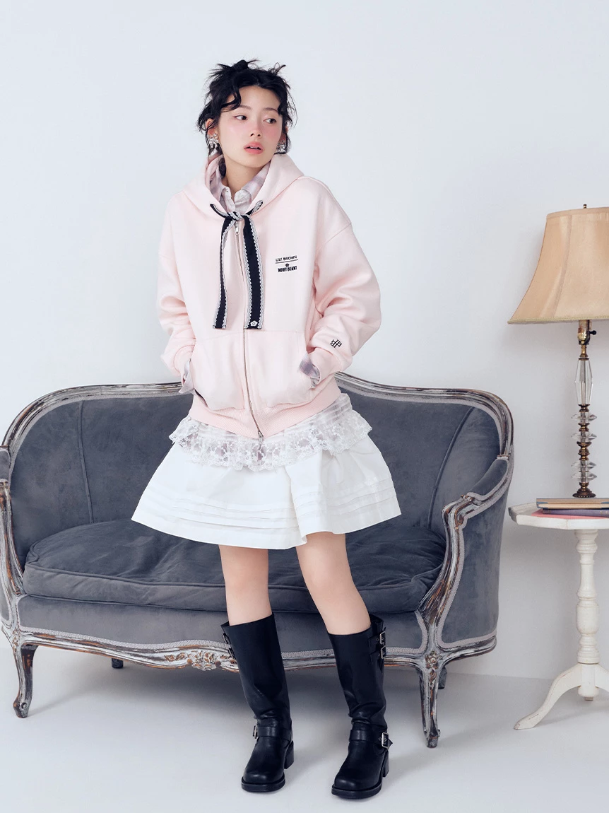 【LILY BROWN×MARY QUANT】拉鍊連帽上衣 LWCT264108