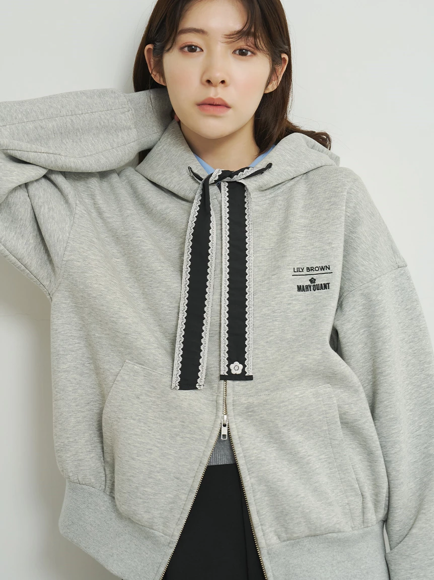 【LILY BROWN×MARY QUANT】拉鍊連帽上衣 LWCT264108