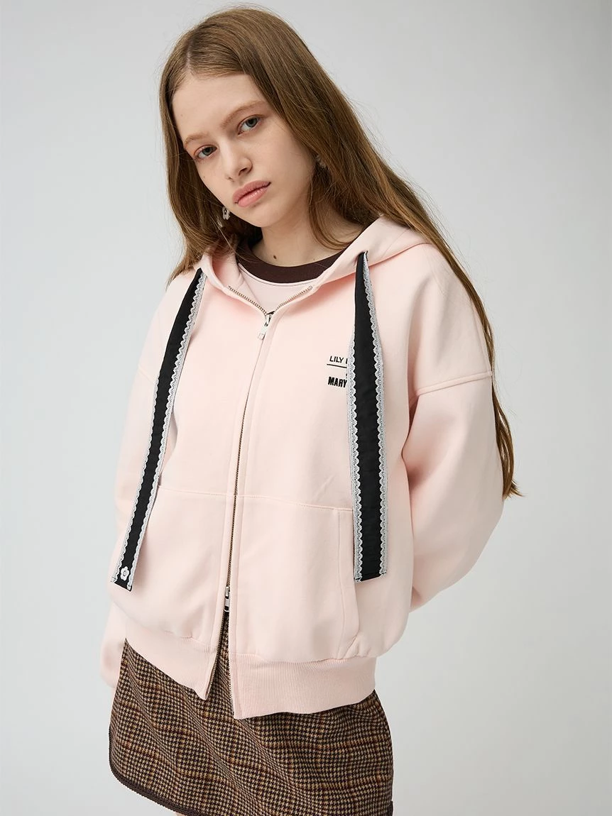 【LILY BROWN×MARY QUANT】拉鍊連帽上衣 LWCT264108