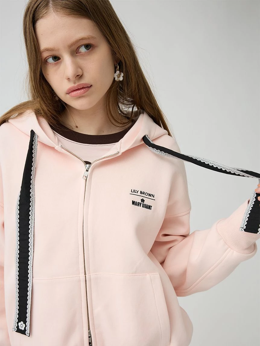【LILY BROWN×MARY QUANT】拉鍊連帽上衣 LWCT264108