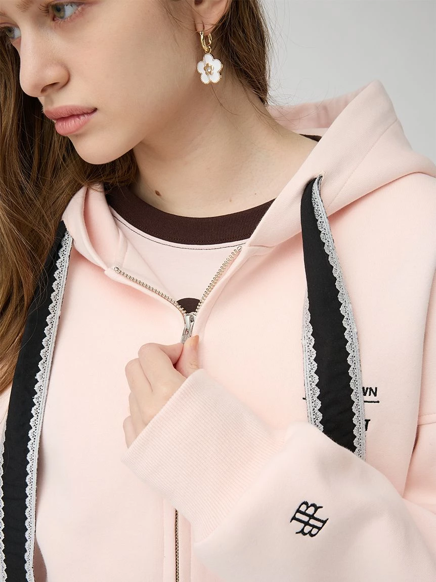 【LILY BROWN×MARY QUANT】拉鍊連帽上衣 LWCT264108
