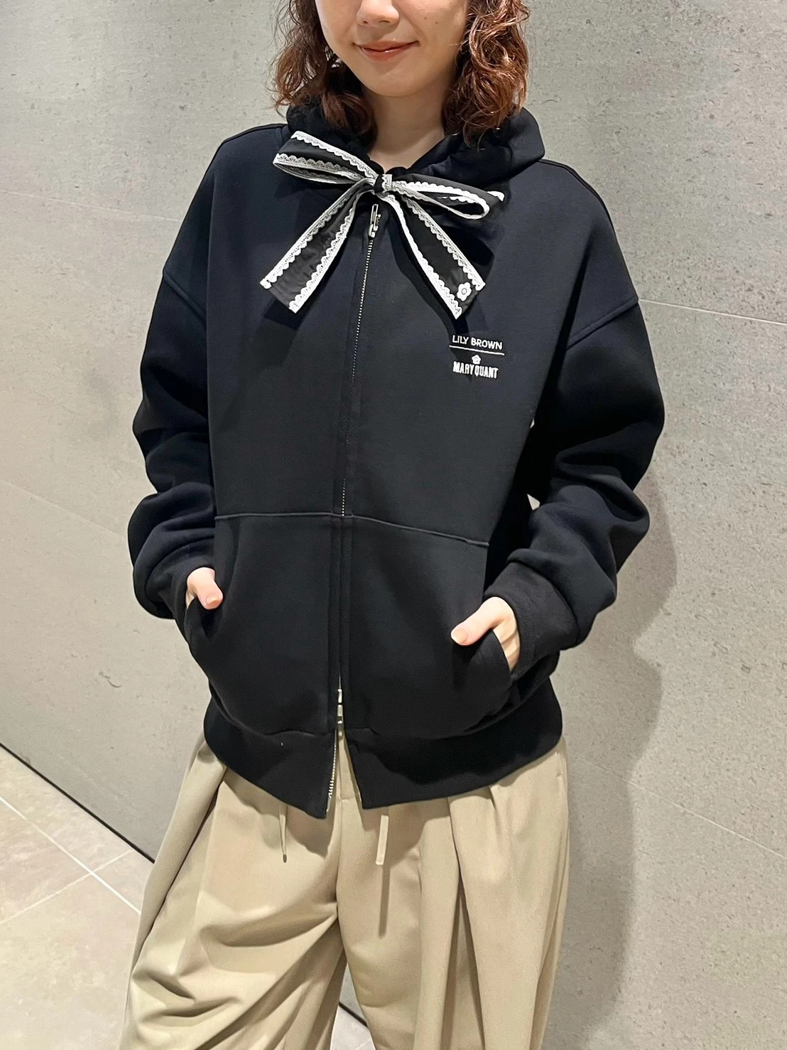 【LILY BROWN×MARY QUANT】拉鍊連帽上衣 LWCT264108