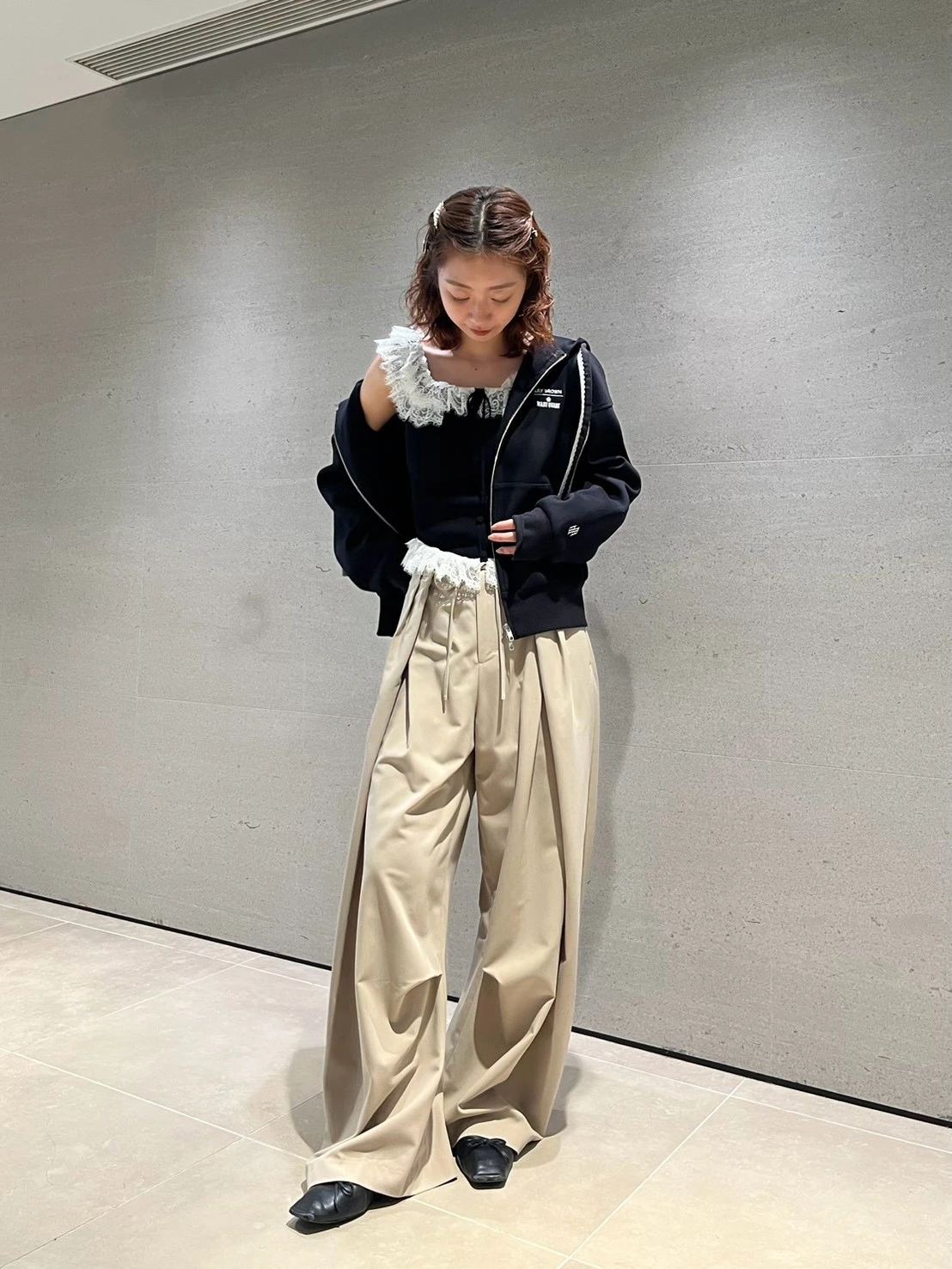 【LILY BROWN×MARY QUANT】拉鍊連帽上衣 LWCT264108