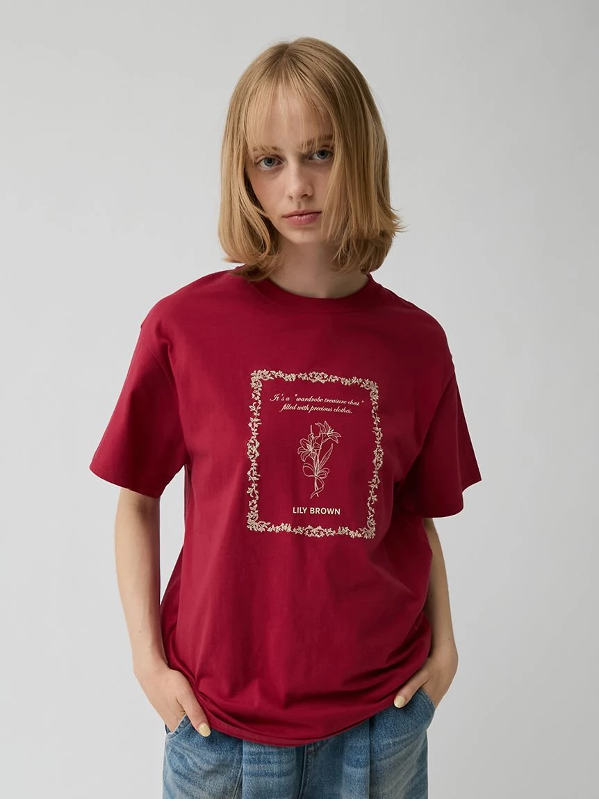 刺繡印花T-shirt LWCT264185