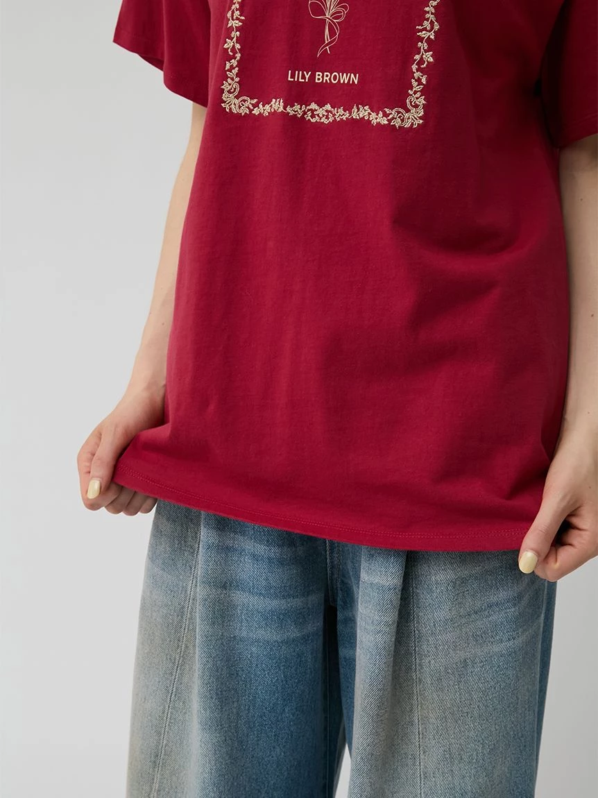 刺繡印花T-shirt LWCT264185