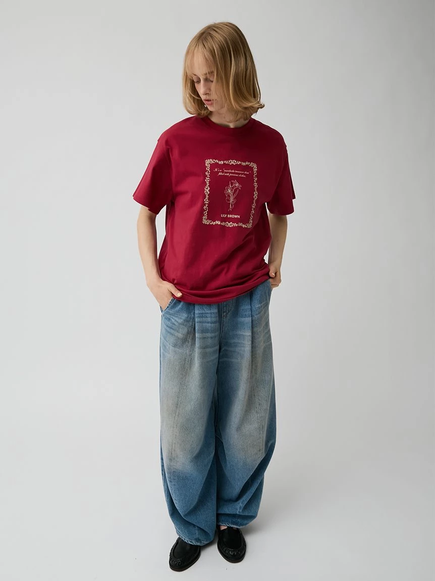 刺繡印花T-shirt LWCT264185