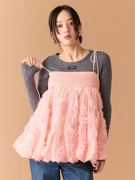 流蘇花朵多way吊帶上衣 LWFB255151