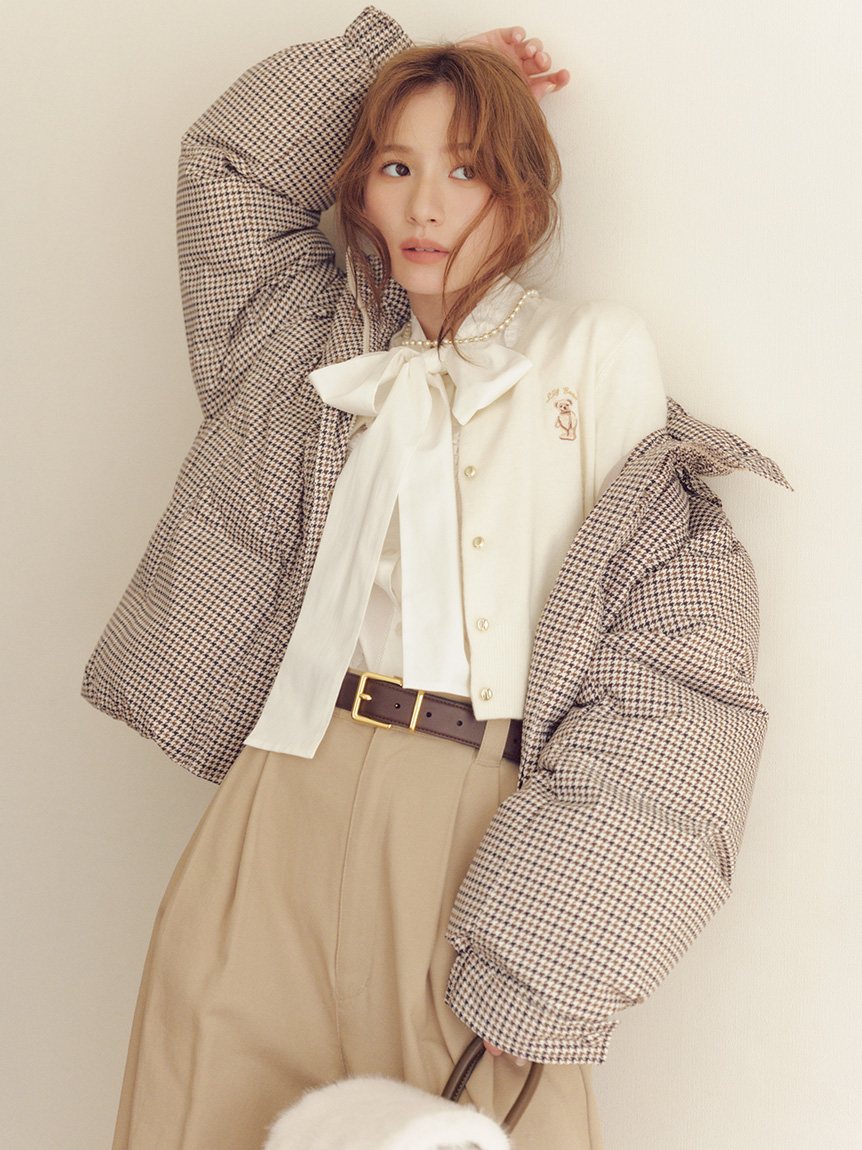 recycle蝴蝶結短版羽絨外套 LWFC255013