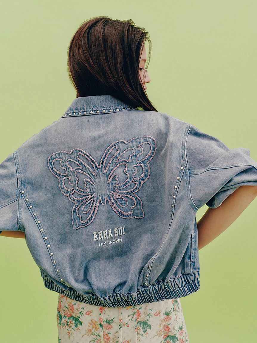 【LILY BROWN×ANNA SUI】鉚釘丹寧襯衫外套 LWFJ264052