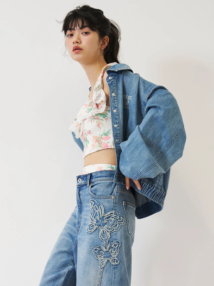 【LILY BROWN×ANNA SUI】鉚釘丹寧襯衫外套 LWFJ264052