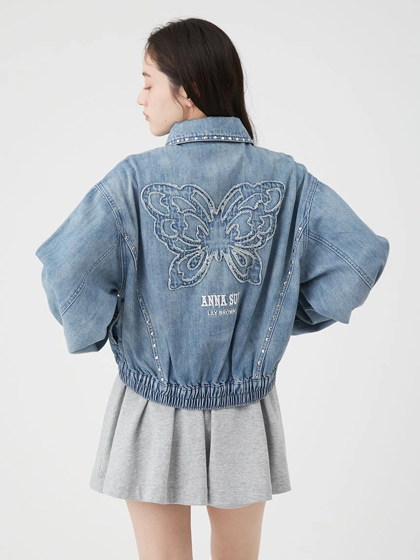 【LILY BROWN×ANNA SUI】鉚釘丹寧襯衫外套 LWFJ264052