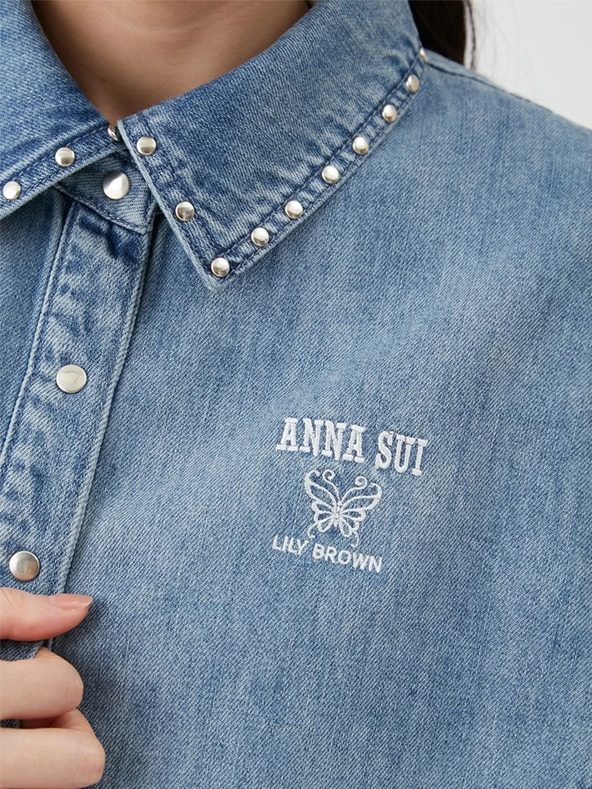 【LILY BROWN×ANNA SUI】鉚釘丹寧襯衫外套 LWFJ264052