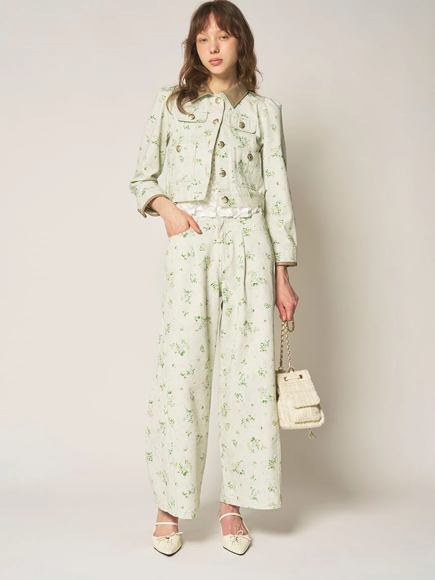 皮革滾邊經典牛仔外套 LWFJ264086