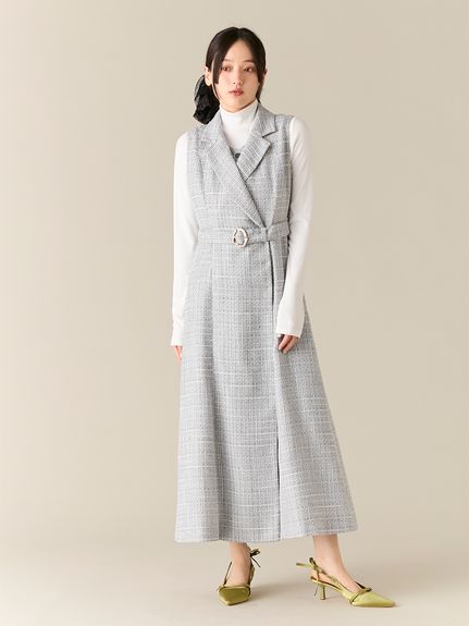 層次感西裝領連身裙（含內搭）LWFO255017