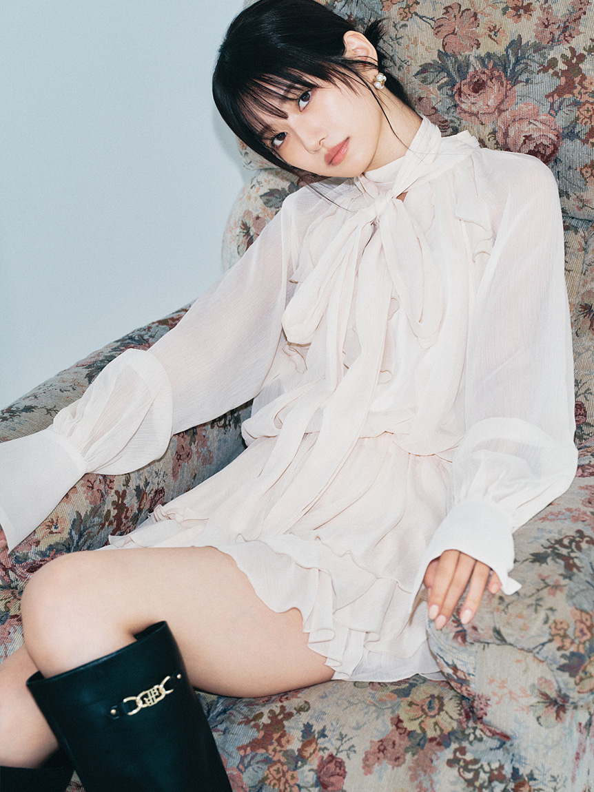 垂墜荷葉上衣&下身SET LWFO255122