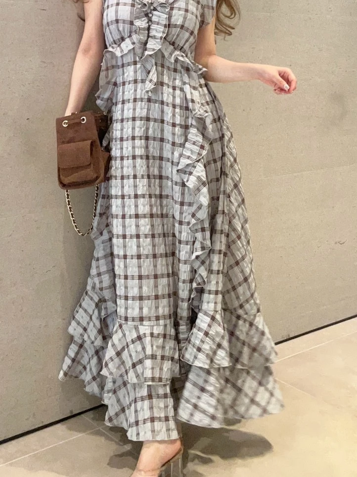 荷葉邊連身裙 LWFO264004
