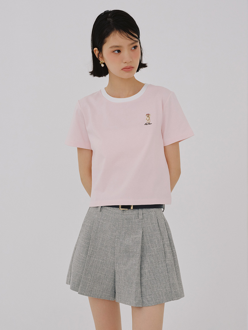 附腰帶打褶短褲 LWFP262116