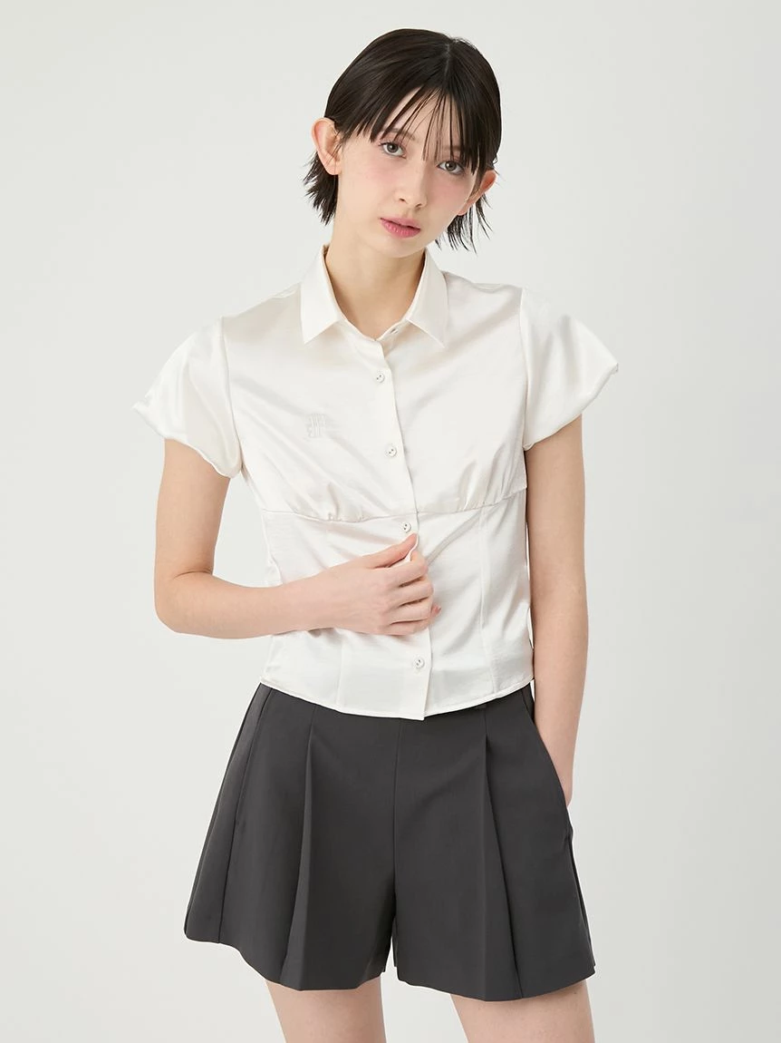 附腰帶打褶短褲 LWFP262116