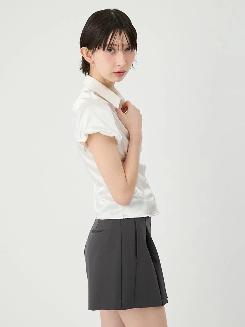 附腰帶打褶短褲 LWFP262116