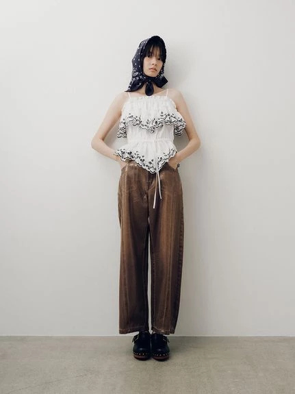 金屬感弧形丹寧褲 LWFP264030
