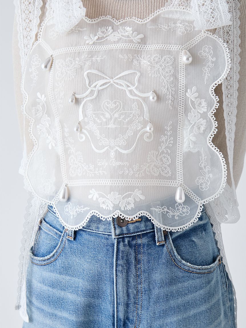 [L.B CANDY STOCK]寶石裝飾圍裙造型上衣 LWFT261811