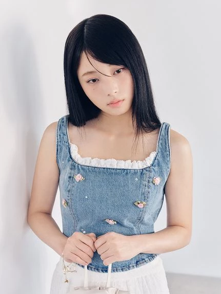 [L.B CANDY STOCK]多款式寶石裝飾丹寧馬甲上衣 LWFT264804